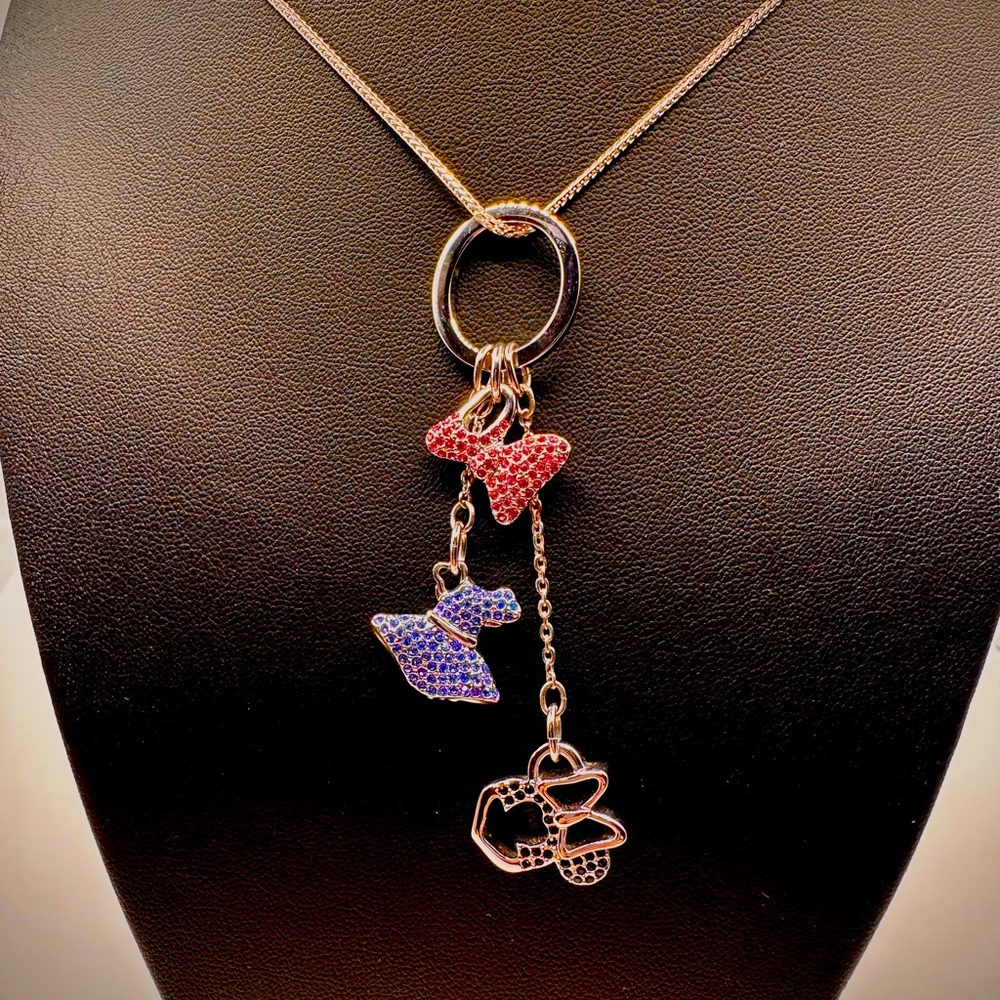 Minnie Mouse Swarovski Disney cord w/3 pendant/charms-Never Used-NWOT. So Cute!! - Picture 2 of 10